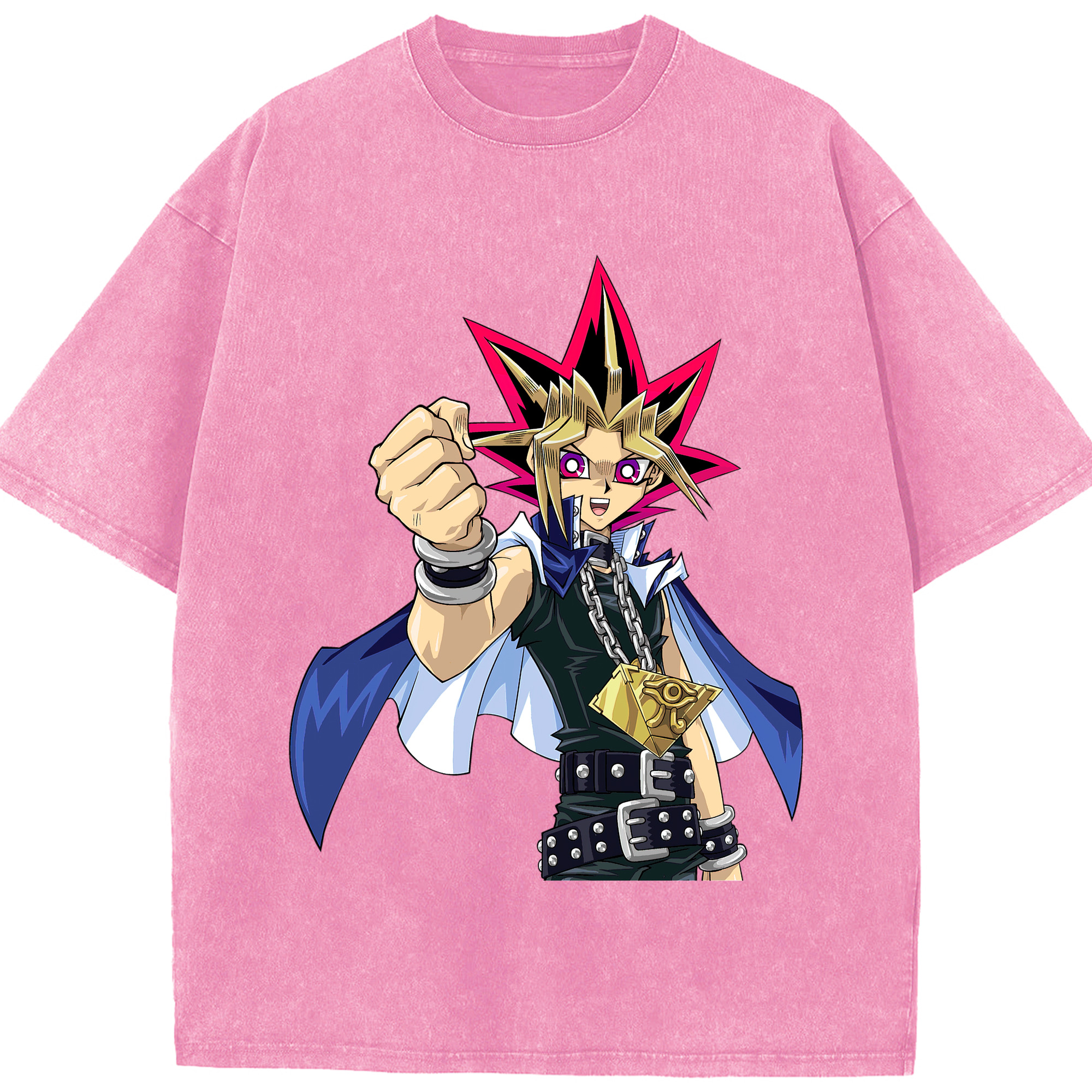 （画像用） 遊☆戯☆王 Yu-Gi-Oh! 綿100% ヴィンテージ風 半袖Tシャツ（フロントプリント）